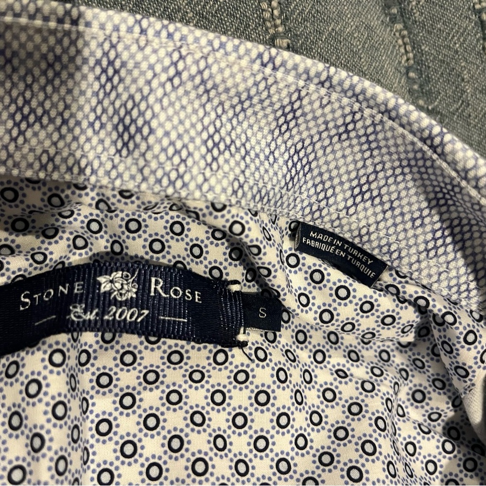 Stone Rose Gray Patterned Short Sleeve Shirt - image 3